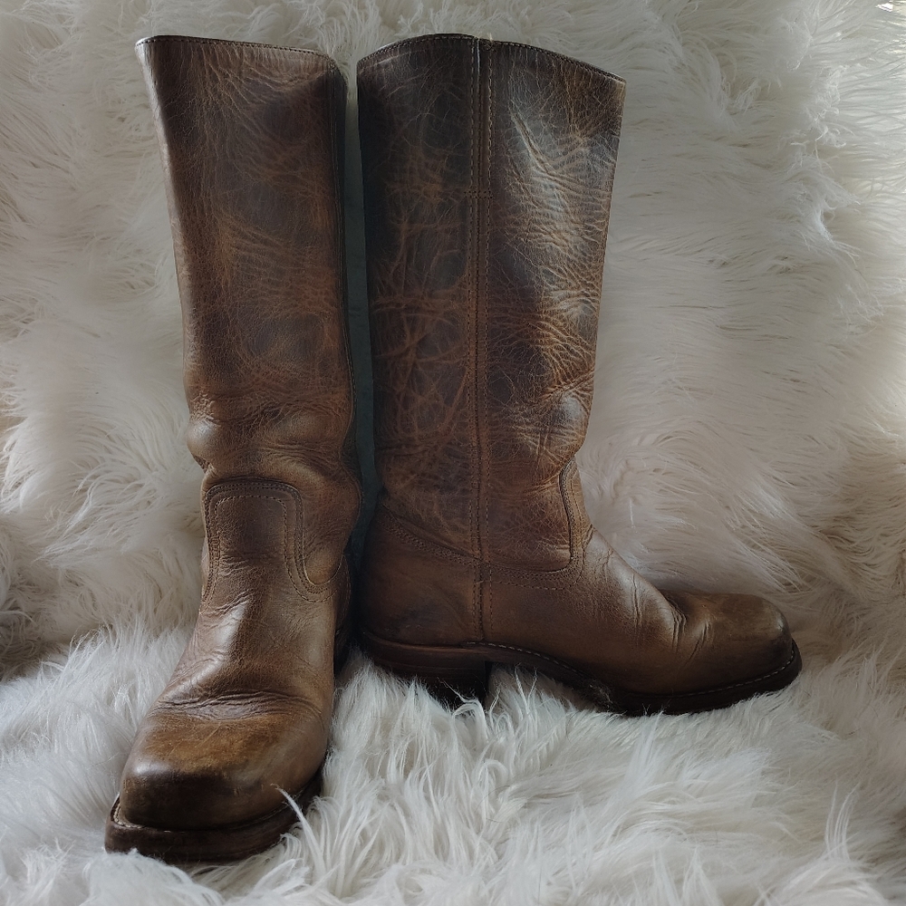FRYE Campus Dark Brown boots size 8 14L